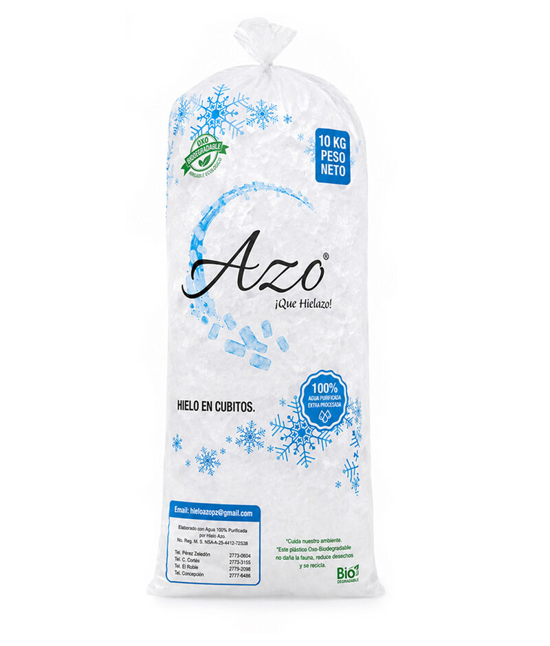 Hielo AZO 10kg en cubitos