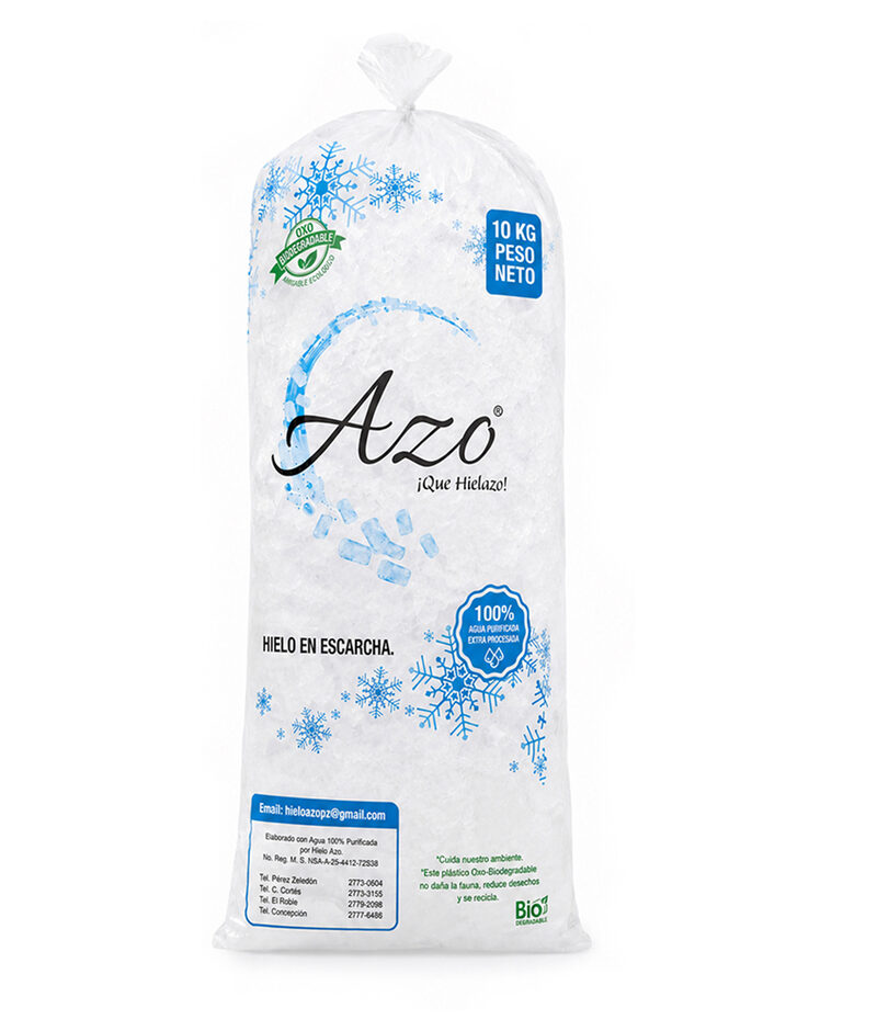 Hielo AZO 10kg en escarcha