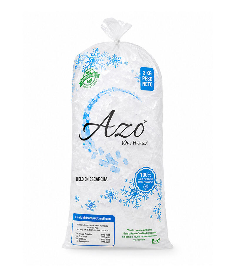 Hielo AZO 3kg en escarcha